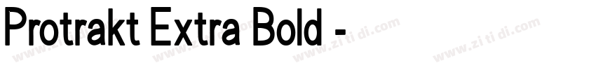 Protrakt Extra Bold 字体转换
